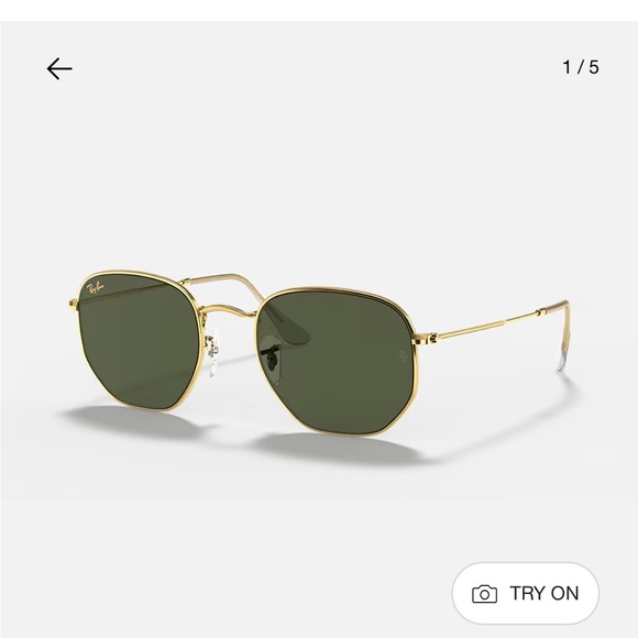 Ray-Ban Accessories - Ray-Ban Gold Sunglasses with Dark Green Lenses